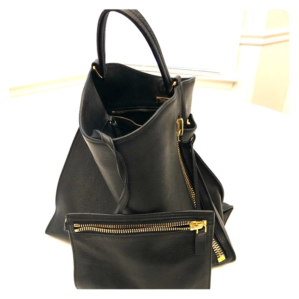 Black Leather Tom Ford Medium Bag